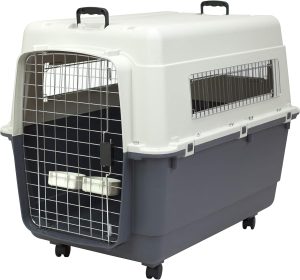 Hundehütten mit rollender Kunststoffdrahttür