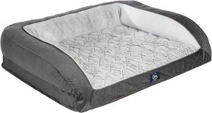 Gestepptes Orthopädisches Hundebett Schiefergrau